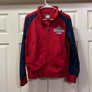 NIKE 2010 MLB ALL STAR GAME RED GRAPHIC Windbreaker JACKET Small S (4-6)